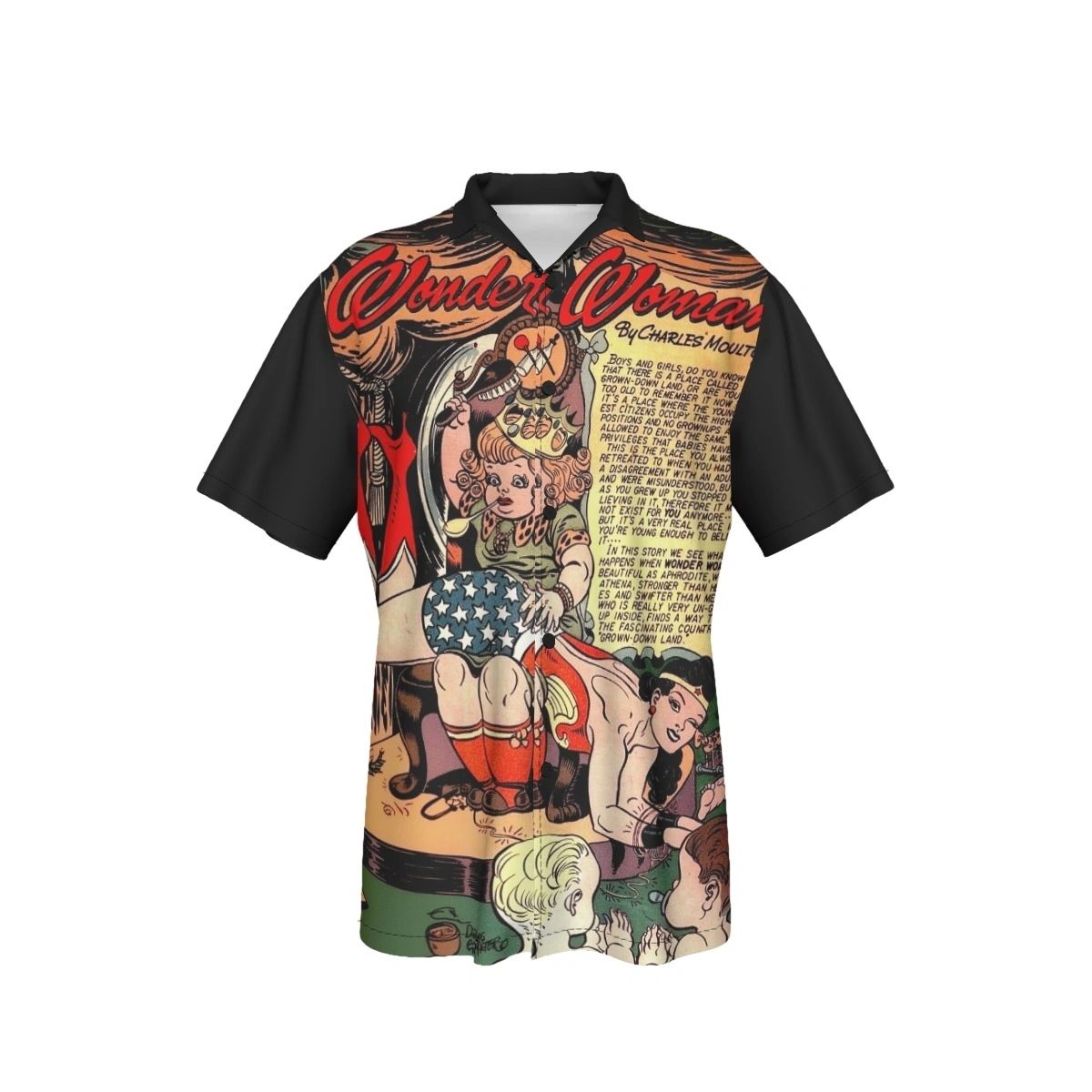 WONDER WOMAN GETS SPANKED ALL OVER PRINT SHIRT AND TANK -Sensation Comics #31