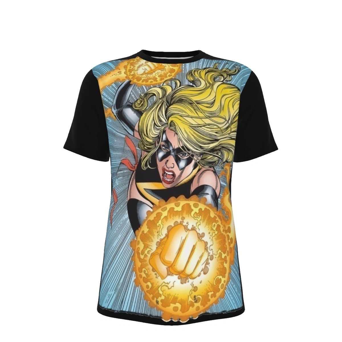 MS MARVEL PINUP ALL OVER PRINT SHIRT AND TANK - GEORGE PEREZ ART