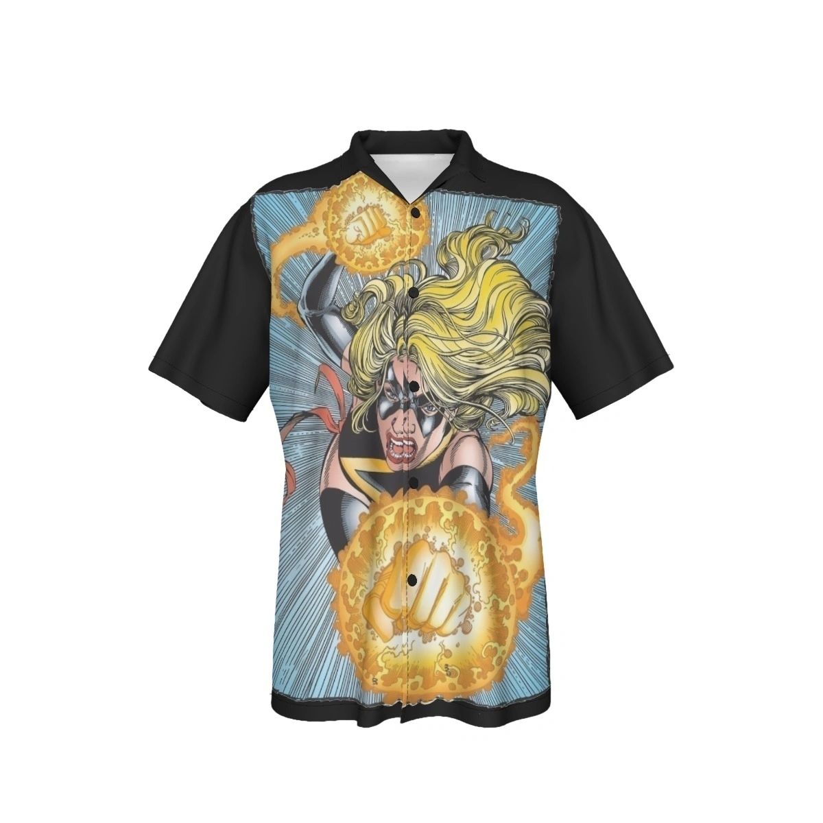 MS MARVEL PINUP ALL OVER PRINT SHIRT AND TANK - GEORGE PEREZ ART