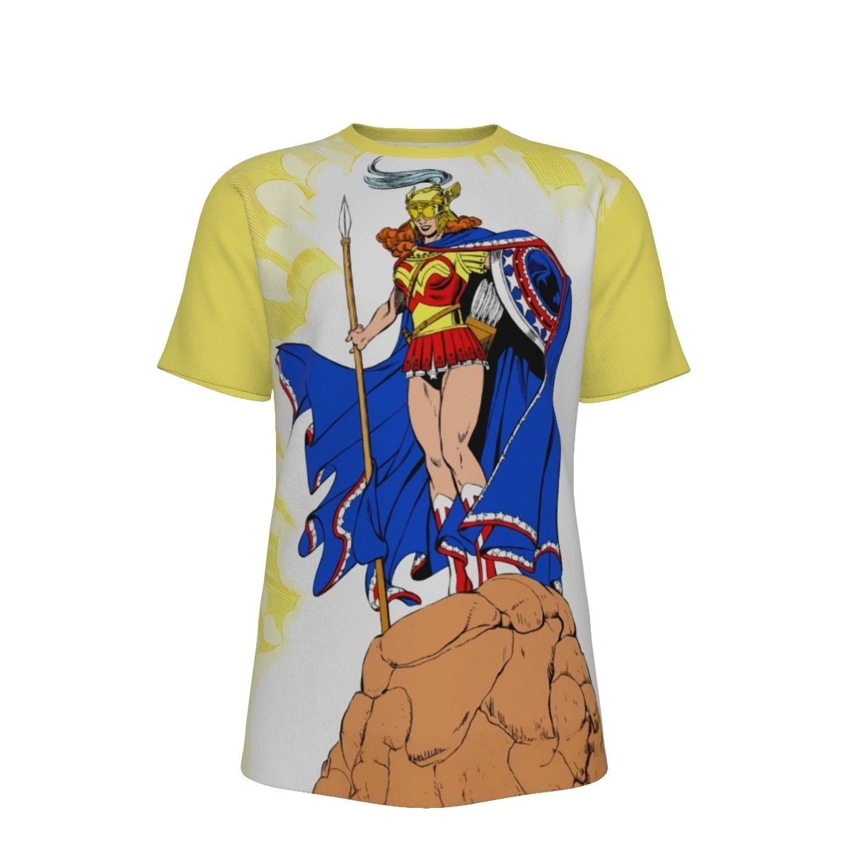 WONDER WOMAN DIANA NAMESAKE PINUP ALL OVER PRINT SHIRT AND TANK - GEORGE PEREZ ART