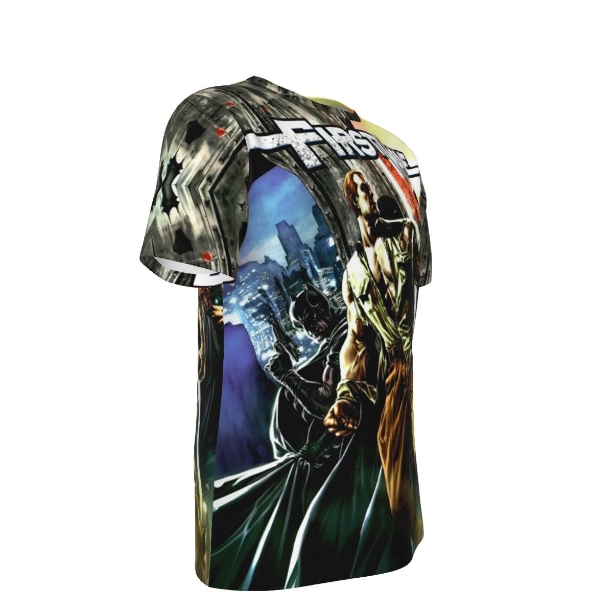 FIRST WAVE 3 ALL OVER PRINT SHIRT AND TANK - BATMAN, SPIRIT, DOC SAVAGE
