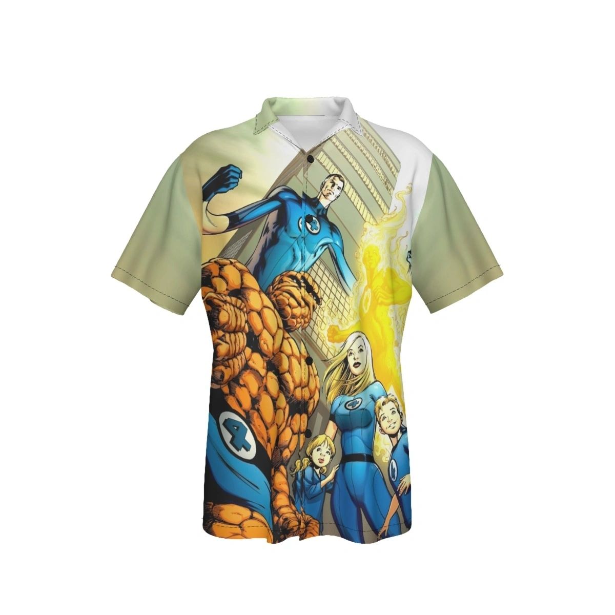 FANTASTIC FOUR FAMILY PINUP ALL OVER PRINT SHIRT AND TANK