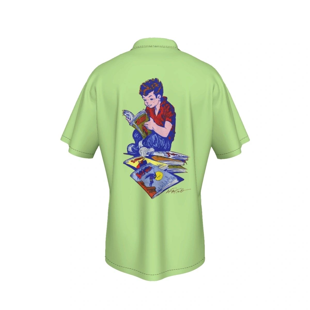 BOY READING COMICS ALL OVER PRINT SHIRT AND TANK - CARMEN INFANTINO