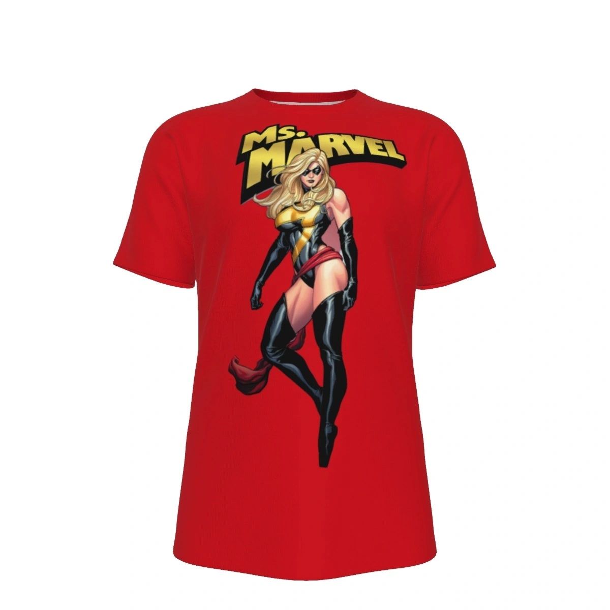 MS MARVEL CUT OUT ALL OVER PRINT SHIRT AND TANK