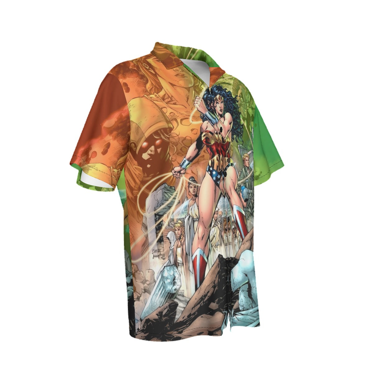 WONDER WOMAN 750 LEE VAR ALL OVER PRINT SHIRT AND TANK TOP- JIM LEE ART