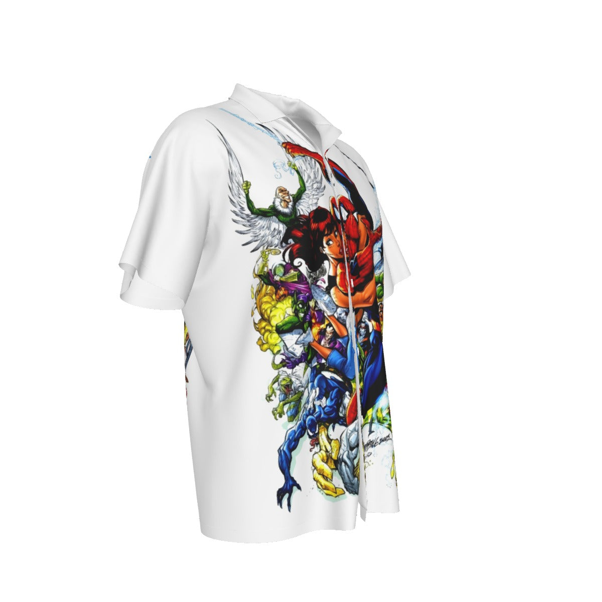 SPIDERMAN ESCAPES VILLAINS ALL OVER PRINT SHIRT AND TANK TOP