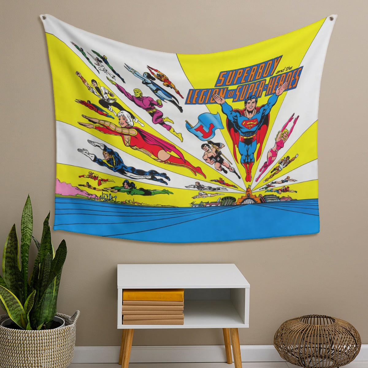 SUPERBOY AND LEGION SUN RAYS TAPESTRY - DEC EXCLUSIVE