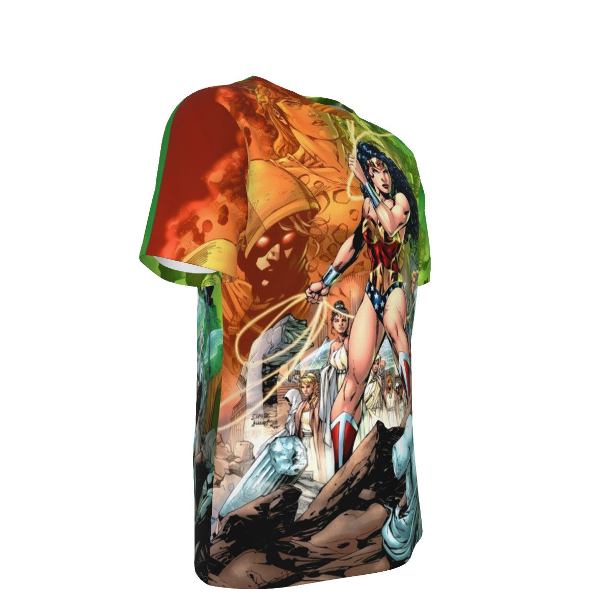 WONDER WOMAN 750 LEE VAR ALL OVER PRINT SHIRT AND TANK TOP- JIM LEE ART