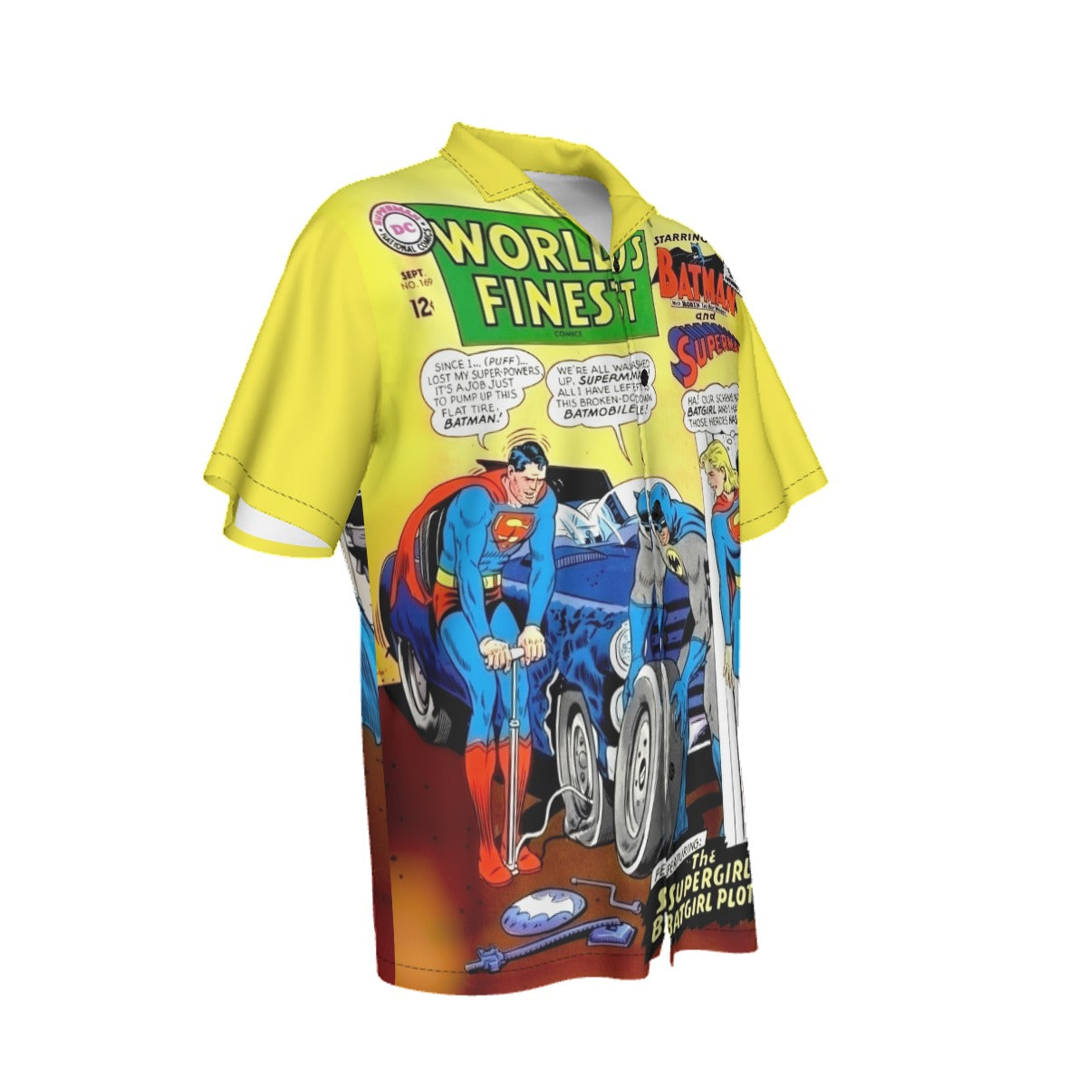 WORLD'S FINEST 169 ALL OVER PRINT SHIRT AND TANK TOP- SUPERGIRL BATGIRL