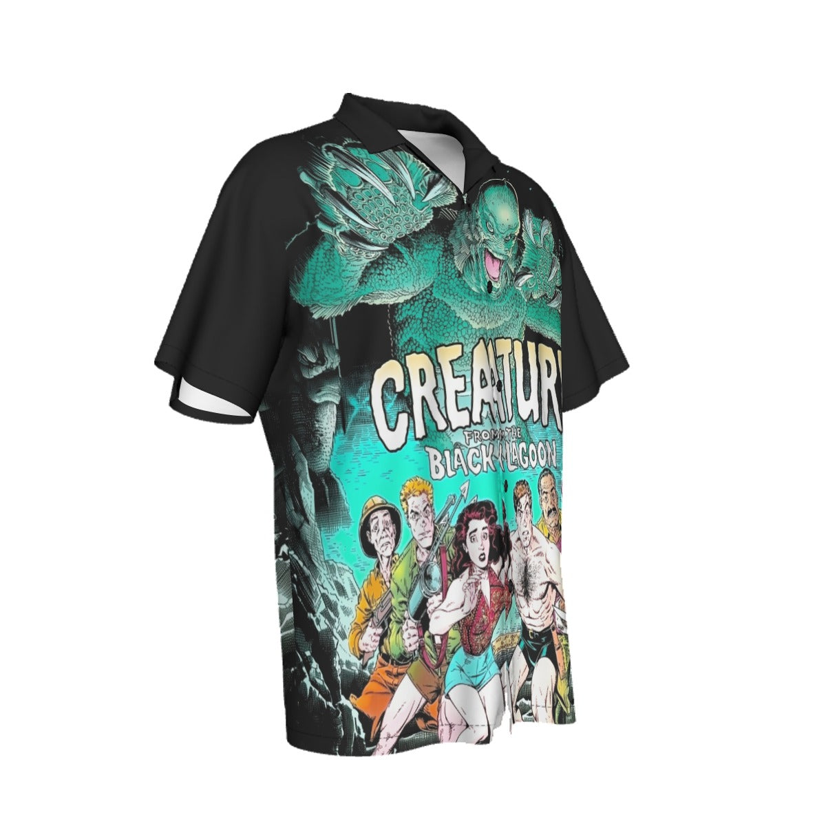 CREATURE FROM THE BLACK LAGOON ALL OVER PRINT SHIRT AND TANK TOP-ARTHUR ADAMS ART