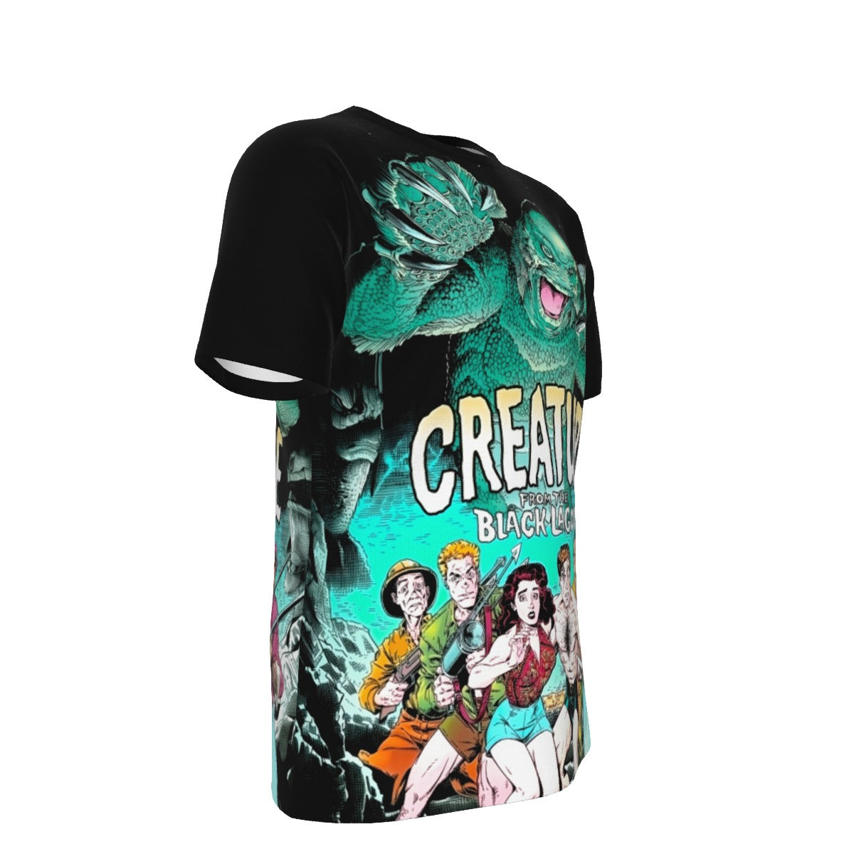 CREATURE FROM THE BLACK LAGOON ALL OVER PRINT SHIRT AND TANK TOP-ARTHUR ADAMS ART