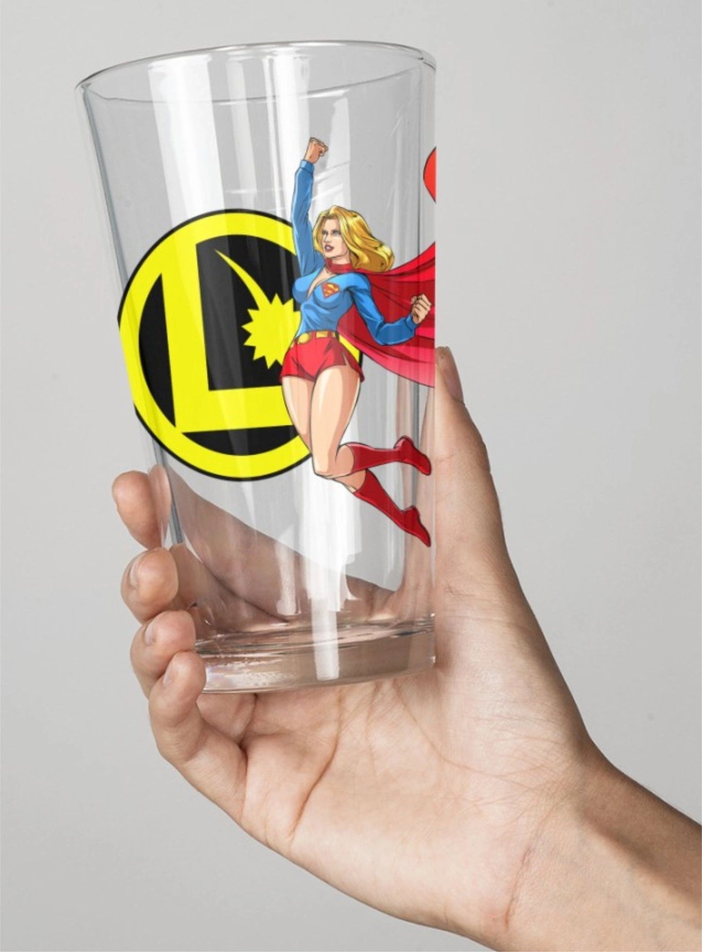 SUPER GIRL Pint Glass (with Free Shipping)