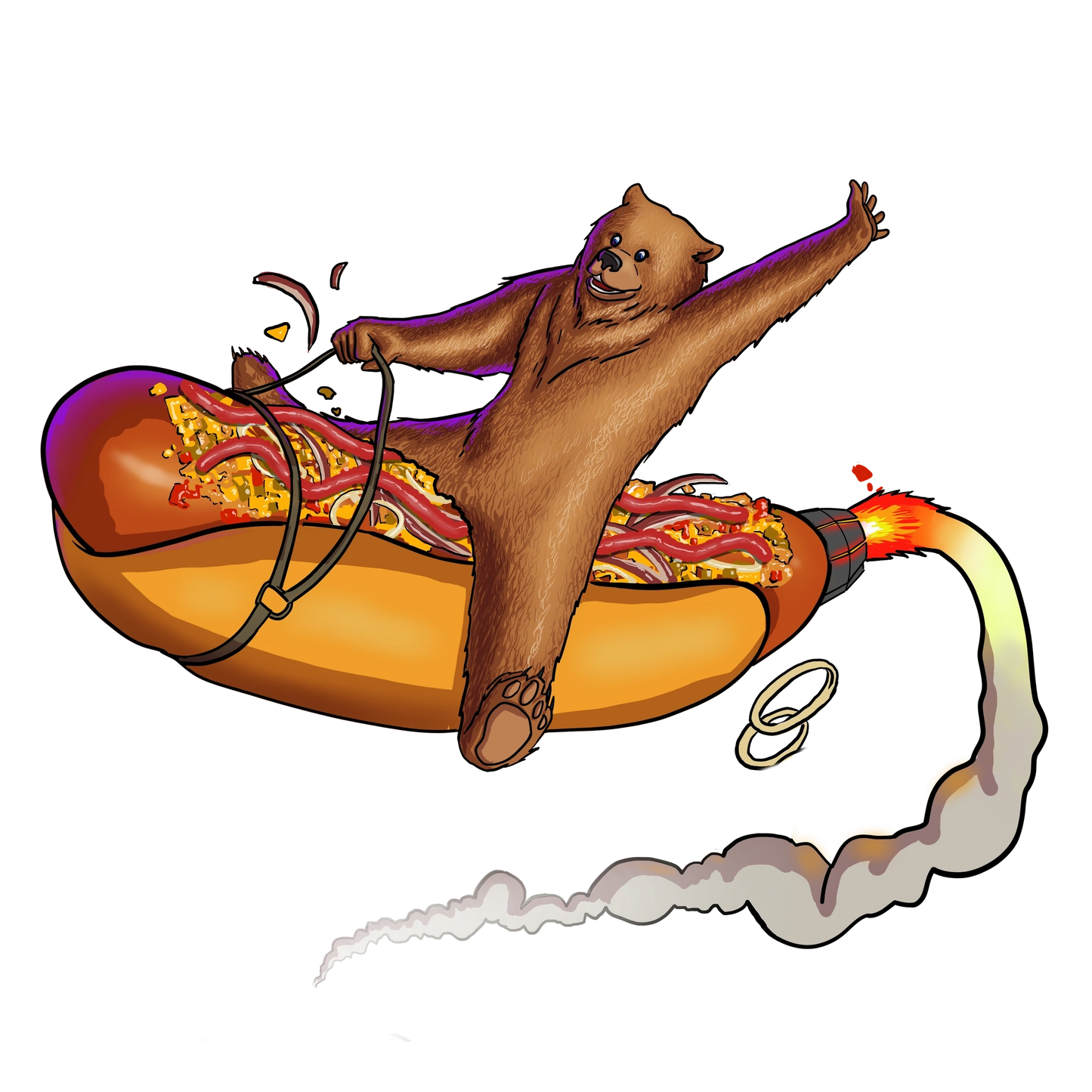 BEAR ON DOG