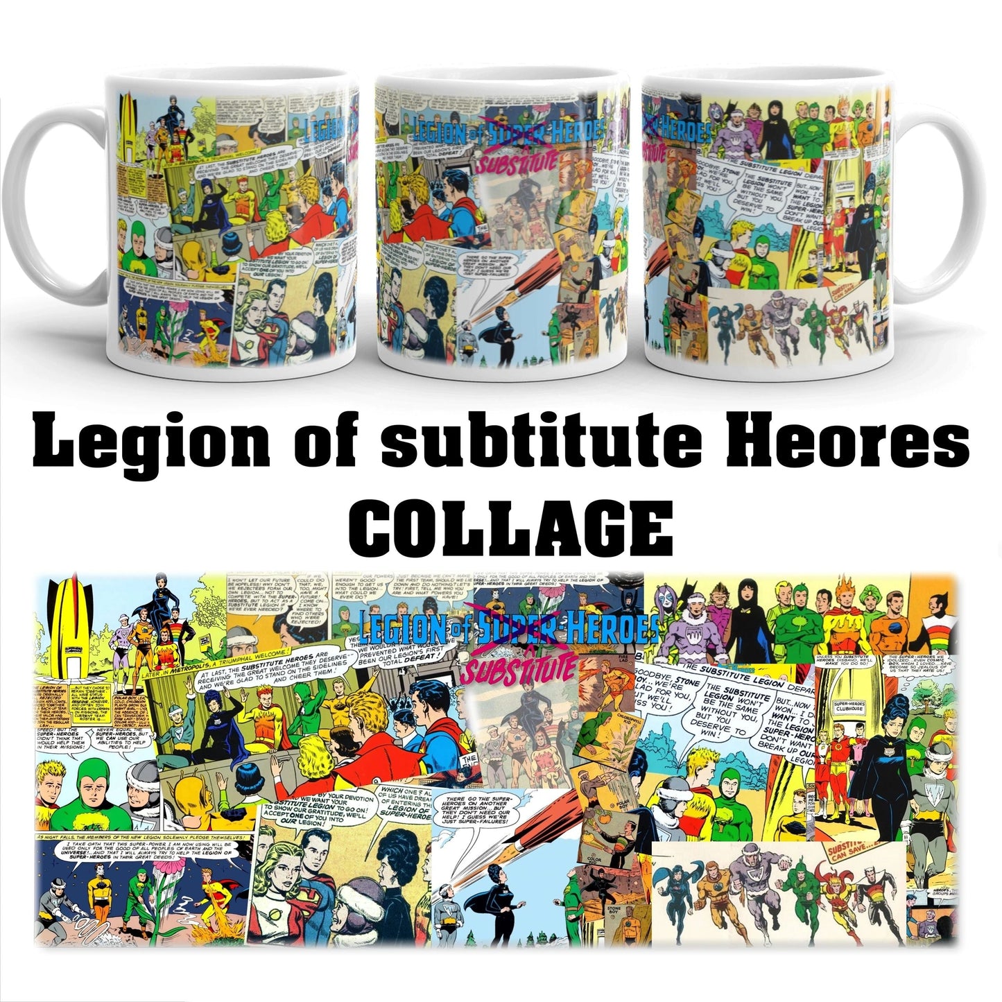 Legion of Substitute Collage Anniversary Mugs