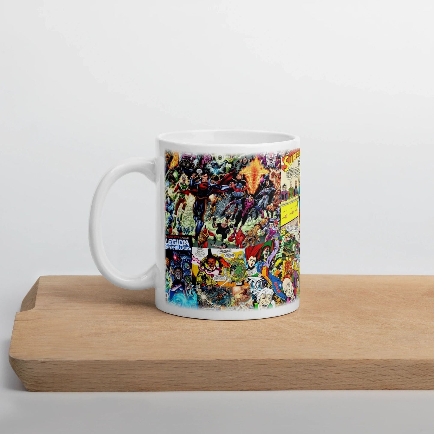 Legion of Super Villains Collage Anniversary Mugs