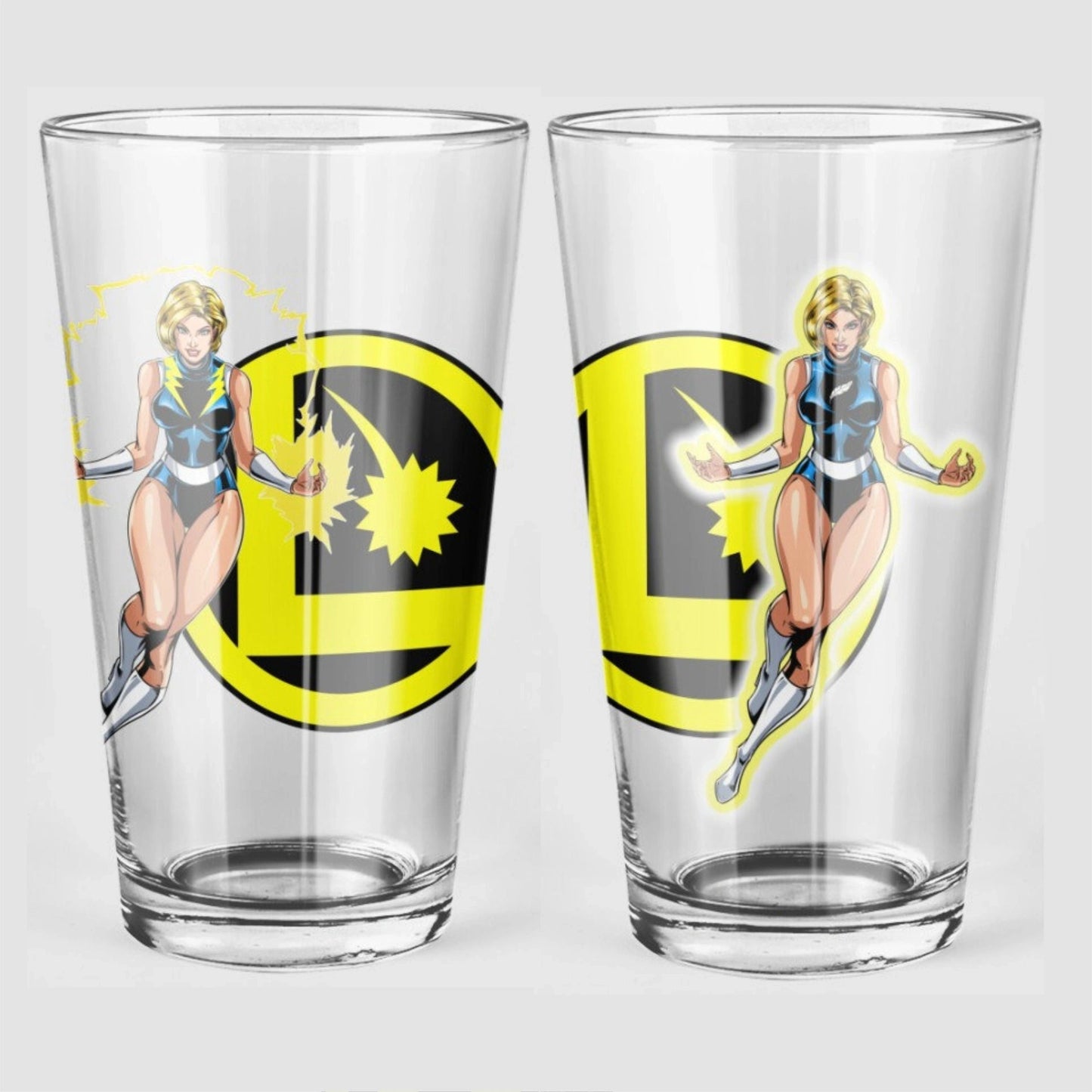 LIGHT LASS/LIGHTNING LASS READY Pint Glass (with Free Shipping)