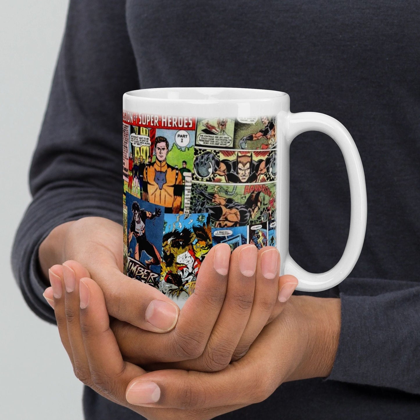 TIMBER WOLF Collage Anniversary Mugs