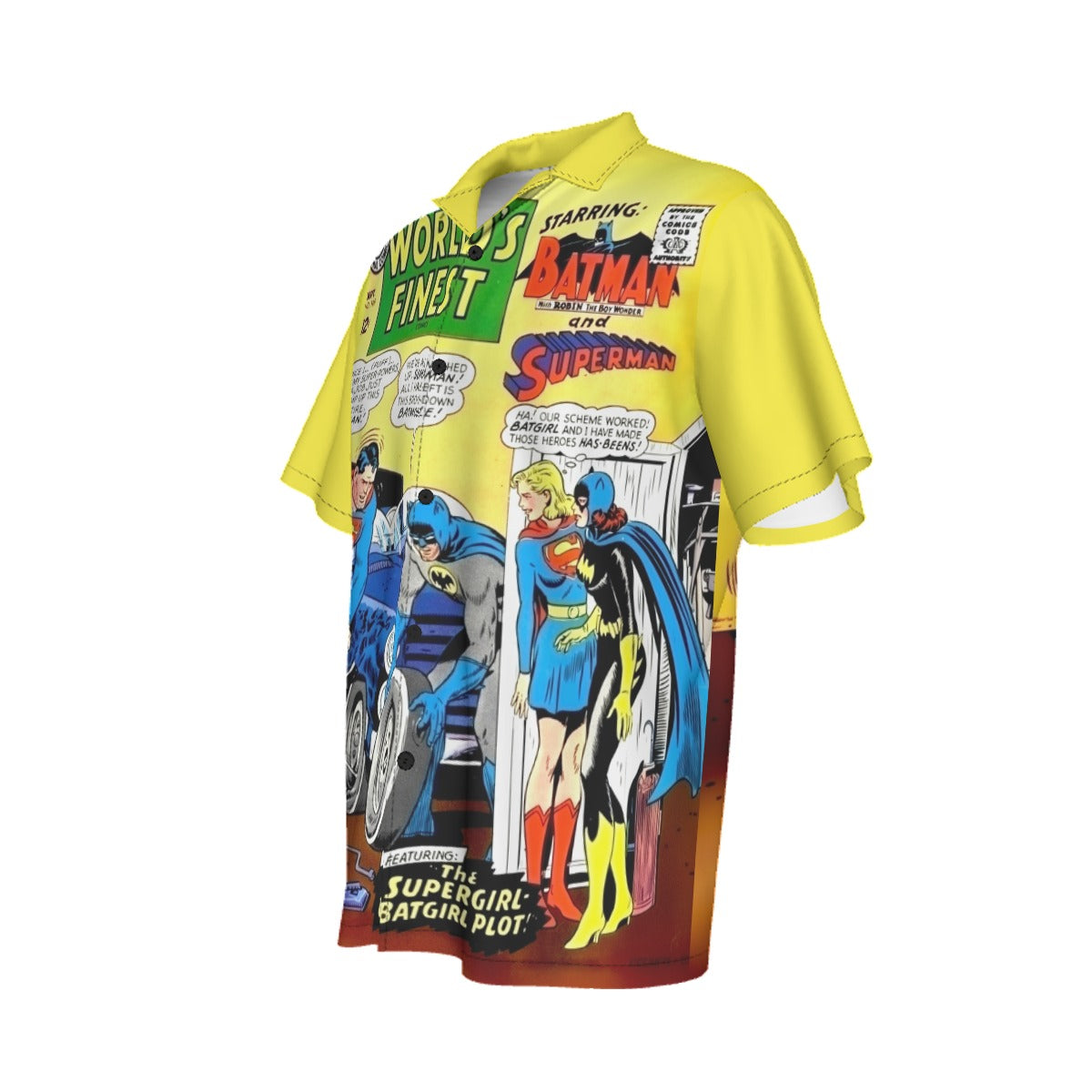 WORLD'S FINEST 169 ALL OVER PRINT SHIRT AND TANK TOP- SUPERGIRL BATGIRL