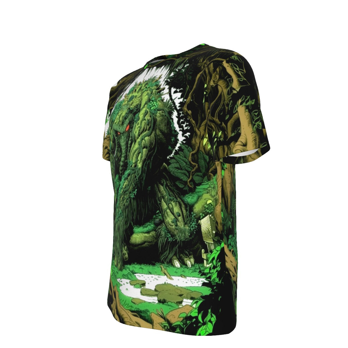 SWAMP THING PINUP ALL OVER PRINT SHIRT AND TANK TOP - ATHUR ADAMS ART