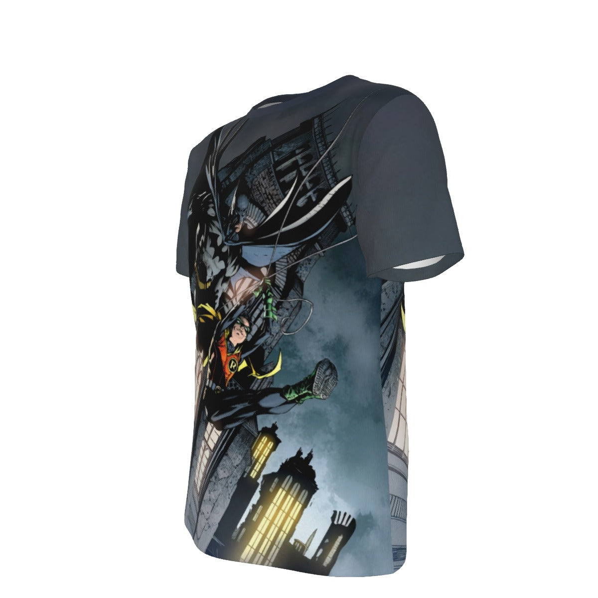 BATMAN 700 PINUP ALL OVER PRINT SHIRT AND TANK TOP - BATMAN AND ROBIN, DAVID FINCH ART