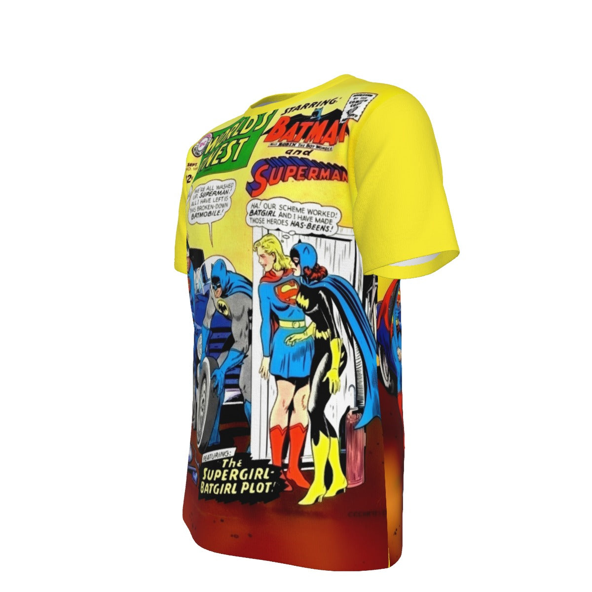 WORLD'S FINEST 169 ALL OVER PRINT SHIRT AND TANK TOP- SUPERGIRL BATGIRL