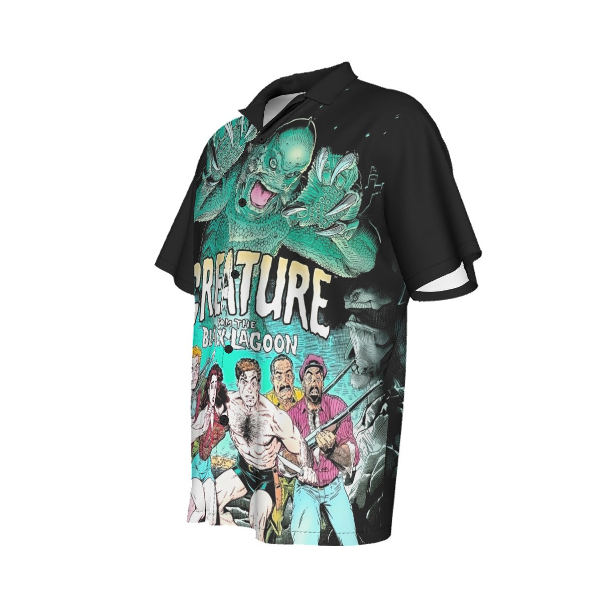 CREATURE FROM THE BLACK LAGOON ALL OVER PRINT SHIRT AND TANK TOP-ARTHUR ADAMS ART