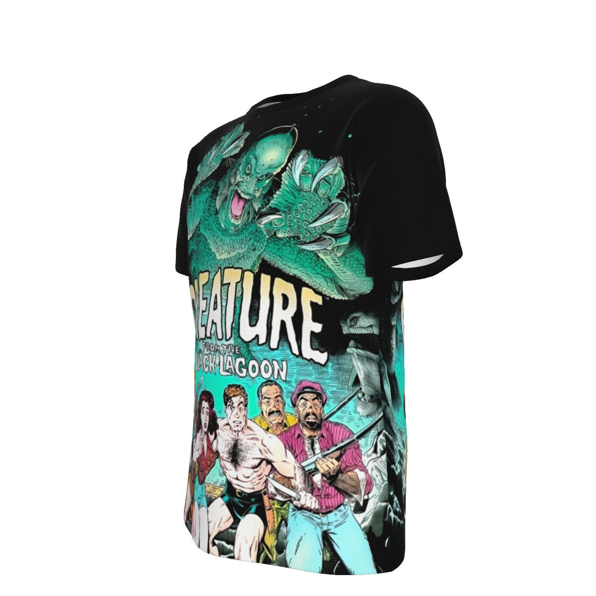 CREATURE FROM THE BLACK LAGOON ALL OVER PRINT SHIRT AND TANK TOP-ARTHUR ADAMS ART