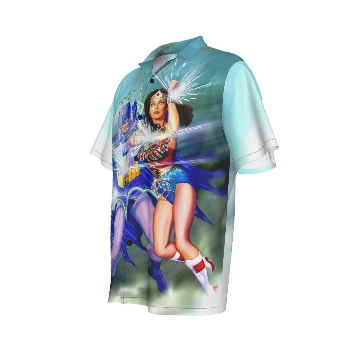 BATMAN 66 MEETS WONDER WOMAN 77 ALL OVER PRINT SHIRT AND TANK TOP - ALEX ROSS ART