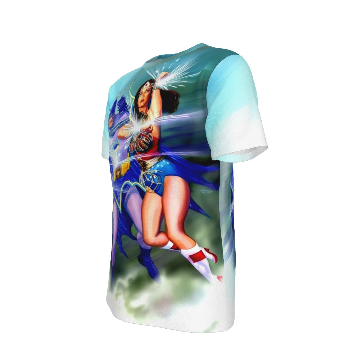 BATMAN 66 MEETS WONDER WOMAN 77 ALL OVER PRINT SHIRT AND TANK TOP - ALEX ROSS ART