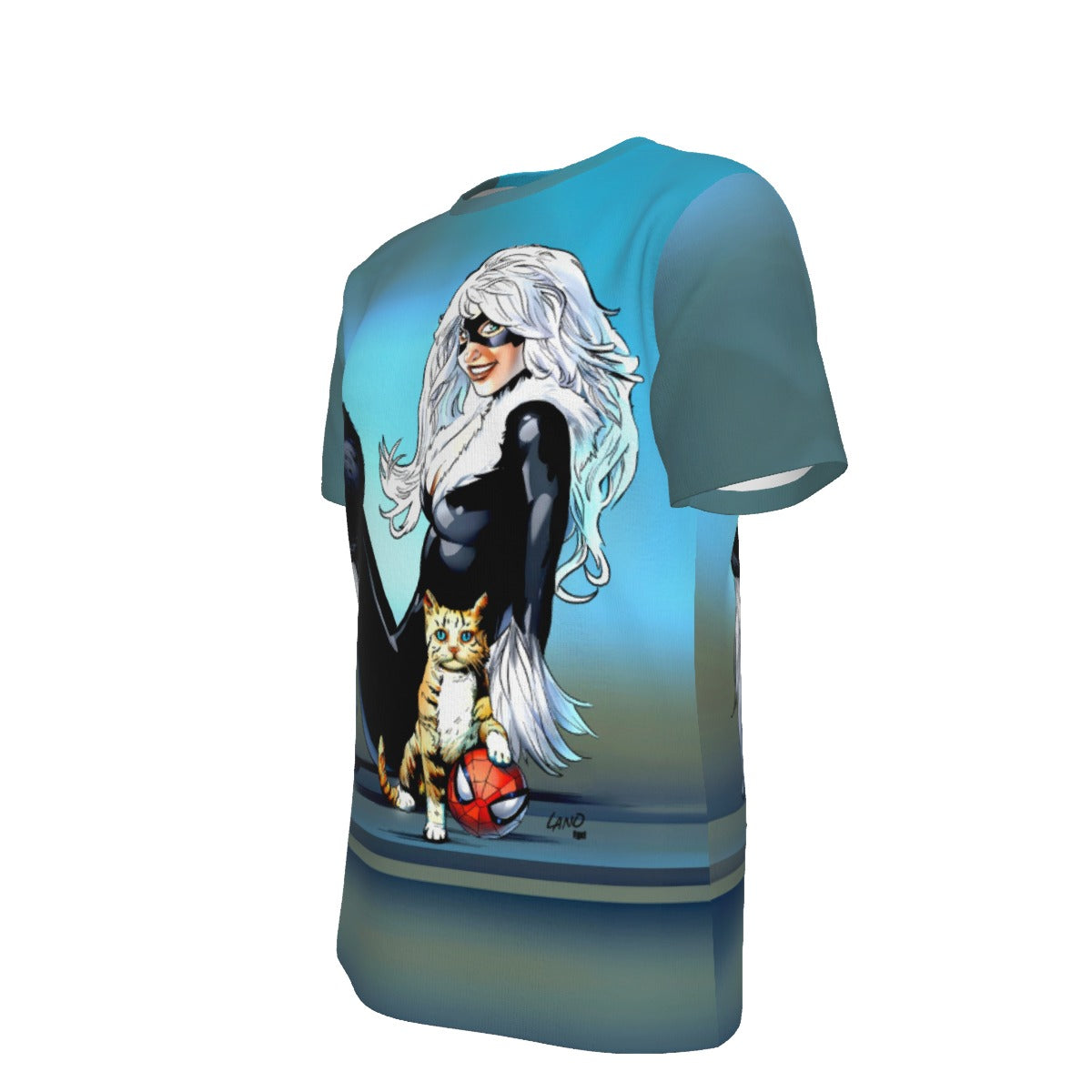BLACK CAT KITTYS ALL OVER PRINT SHIRT AND TANK