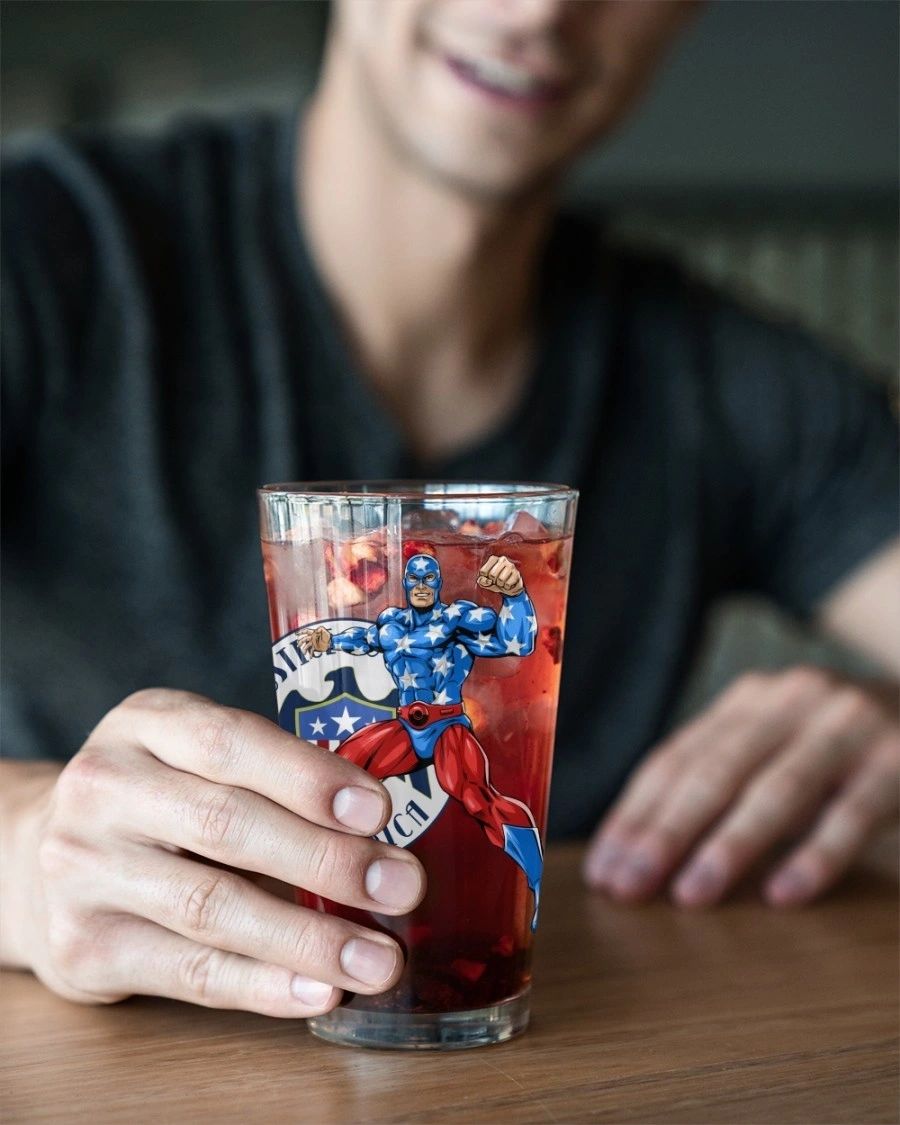 STAR SPANGLED KID READY Pint Glass (with Free Shipping)