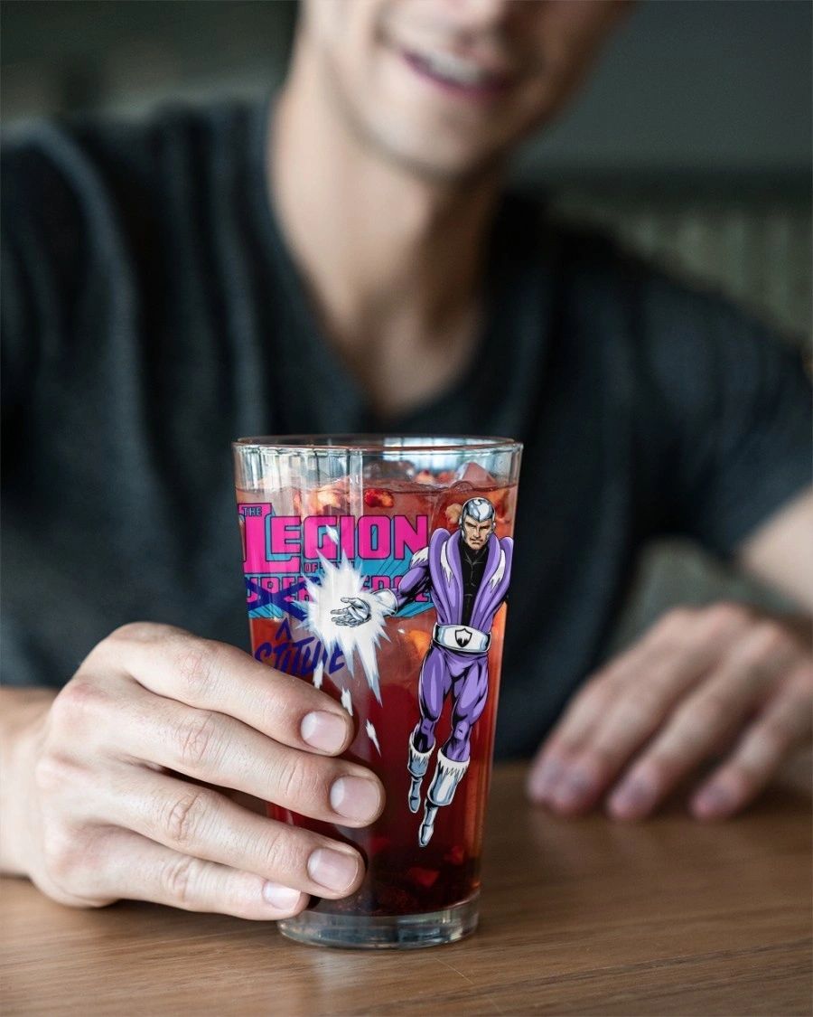 POLARBOY OF THE LEGION OF SUBSTITUTE HEROES Pint Glass (with Free Shipping)