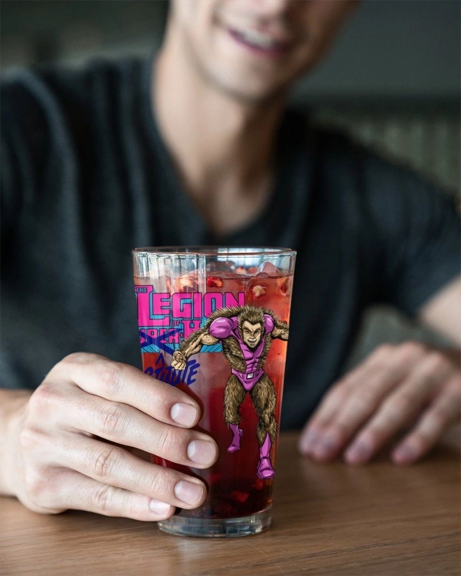 PORCUPINE PETE OF THE LEGION OF SUBSTITUTE HEROES Pint Glass (with Free Shipping)