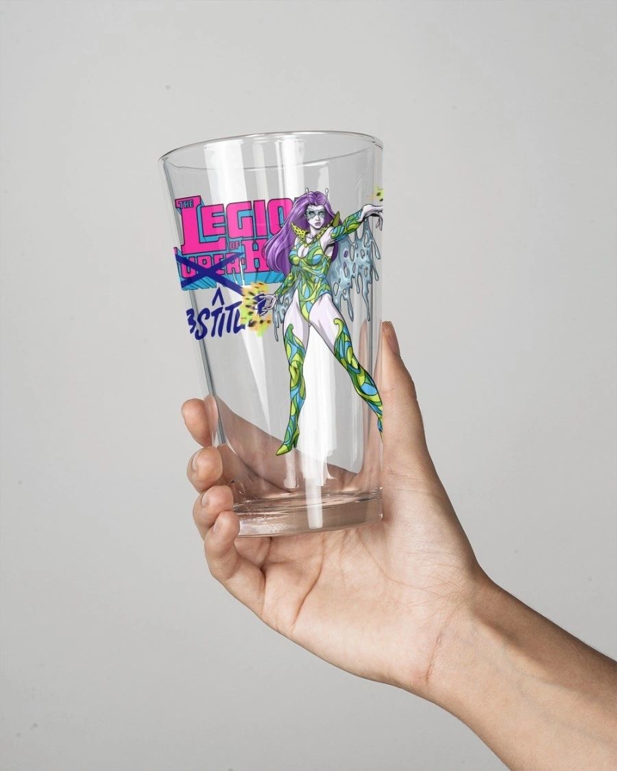 INFECTIOUS LASS OF THE LEGION OF SUBSTITUTE HEROES Pint Glass (with Free Shipping)