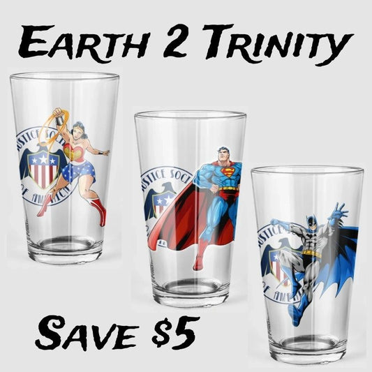 EARTH 2 TRINITY Pint Glasses (with Free Shipping)