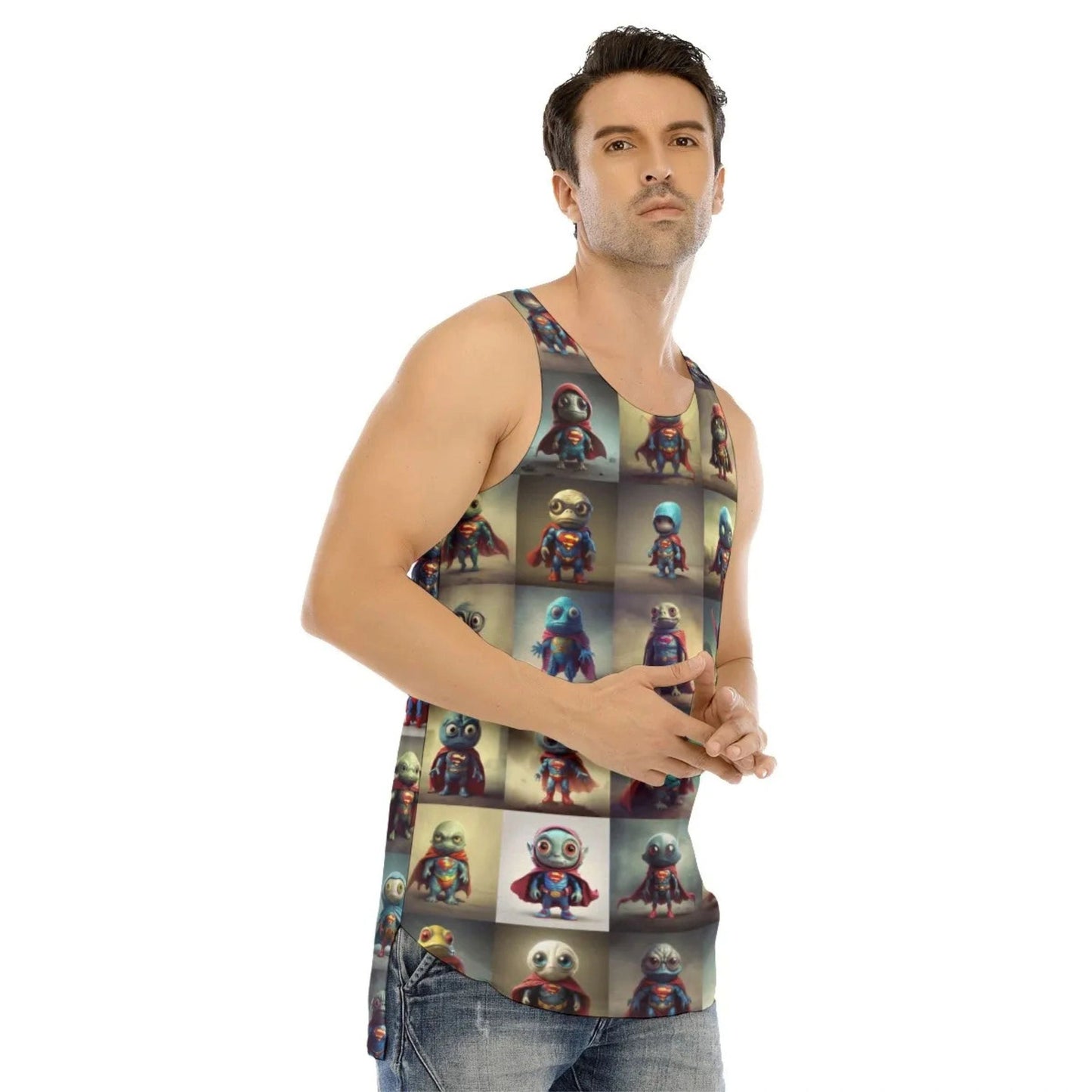 ALIEN BABY SUPERMEN ALL-OVER PRINT SHIRT and tank