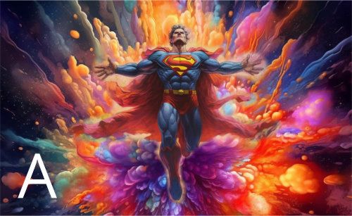 PSYCHEDELIC SUPERMAN TUMBLERS (2 TYPES)
