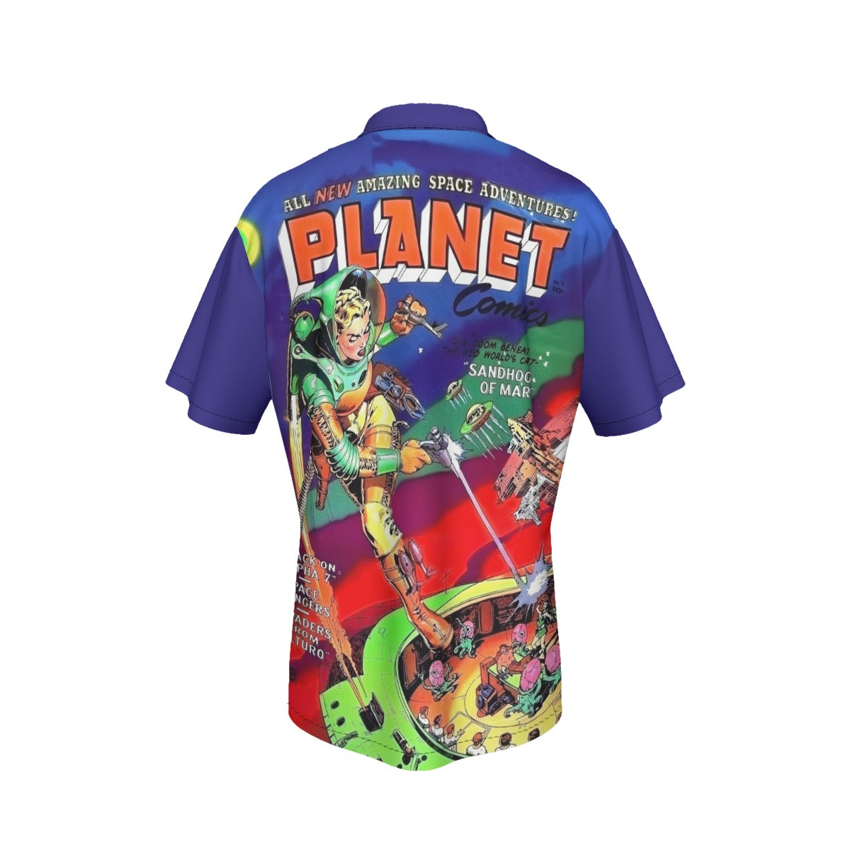 PLANET COMICS 71 ALL OVER PRINT SHIRT AND TANK TOP