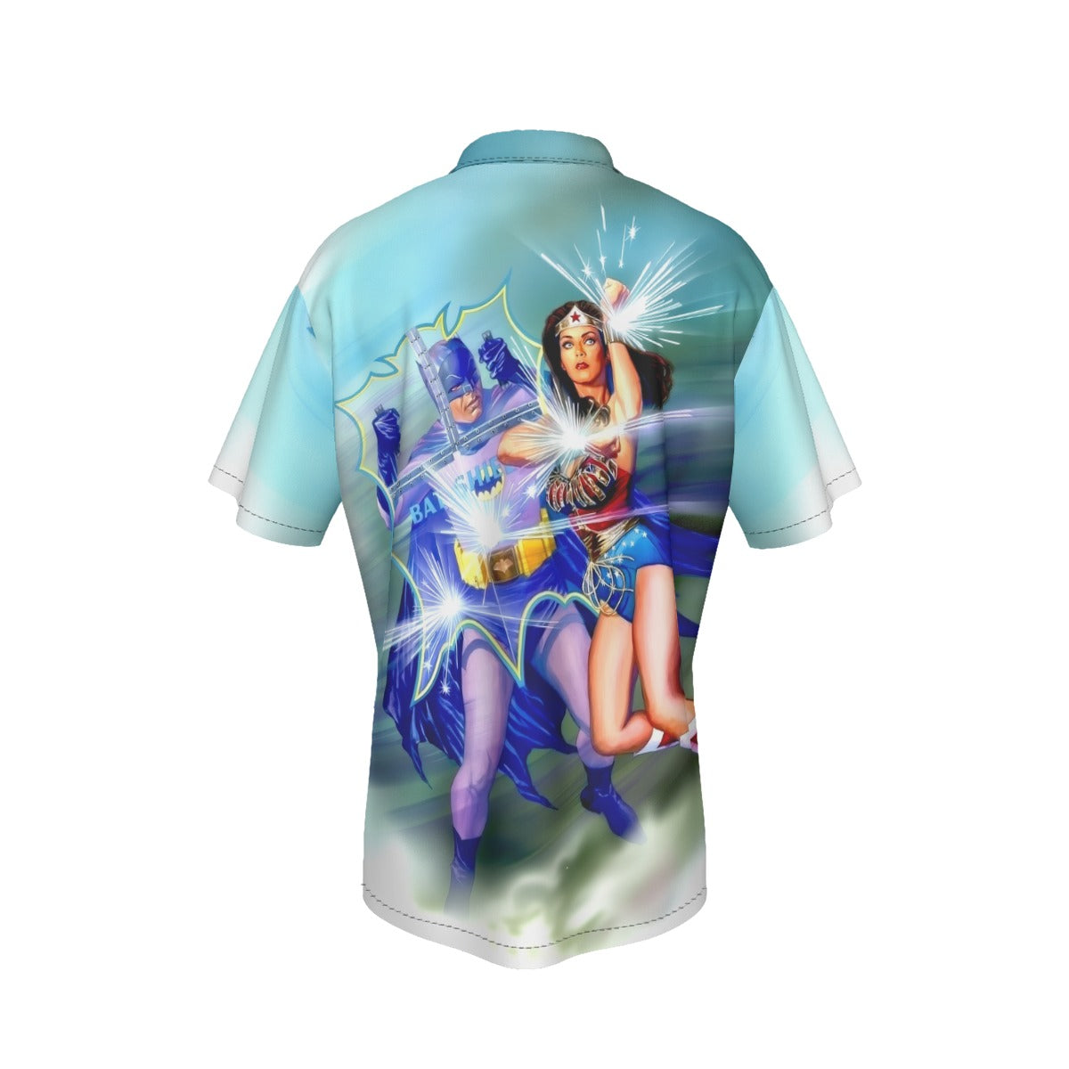 BATMAN 66 MEETS WONDER WOMAN 77 ALL OVER PRINT SHIRT AND TANK TOP - ALEX ROSS ART