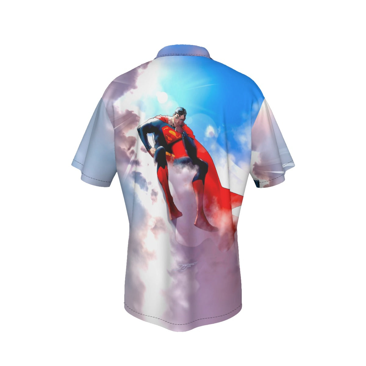 SUPERMAN IN THE CLOUDS All Over Print Shirt & Tank Top - JORGE JIMENEZ ART