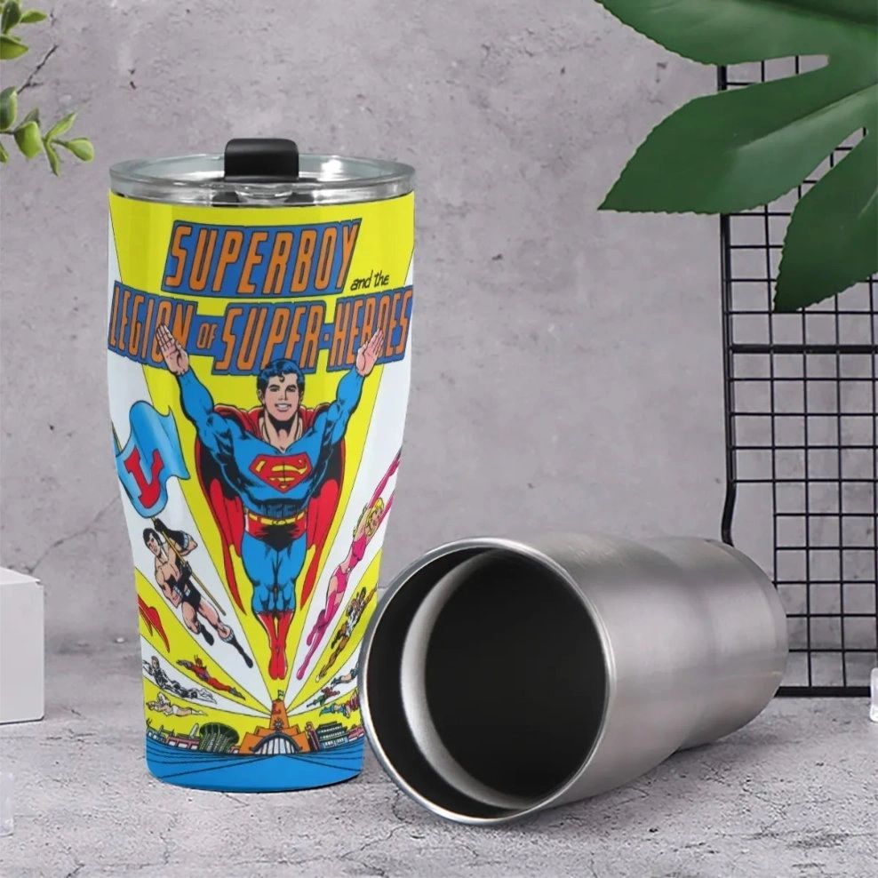 SUPERBOY & LEGION POSTER TUMBLERS (2 TYPES)