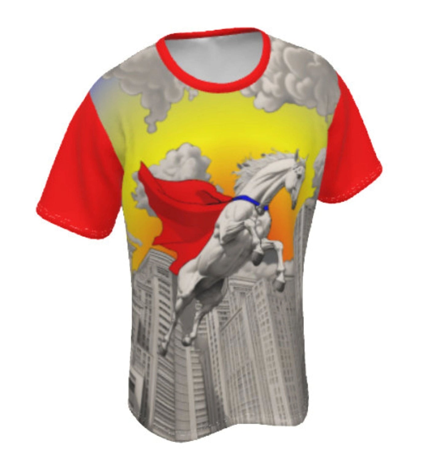 COMET THE SUPERHORSE FLIGHT ALL-OVER PRINT SHIRT AND TEE