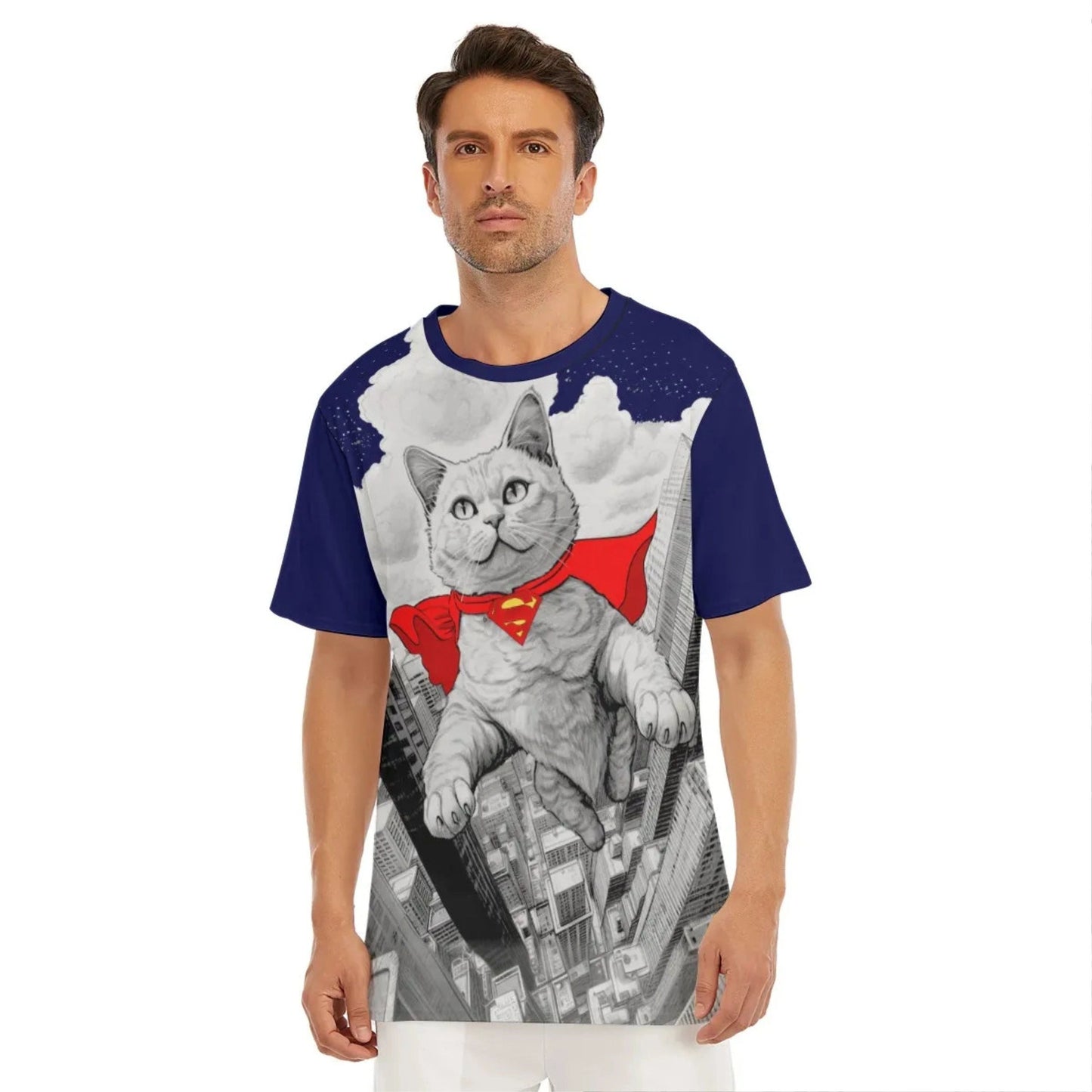 STREAKY THE SUPERCAT FLIGHT ALL-OVER PRINT SHIRT AND TEE