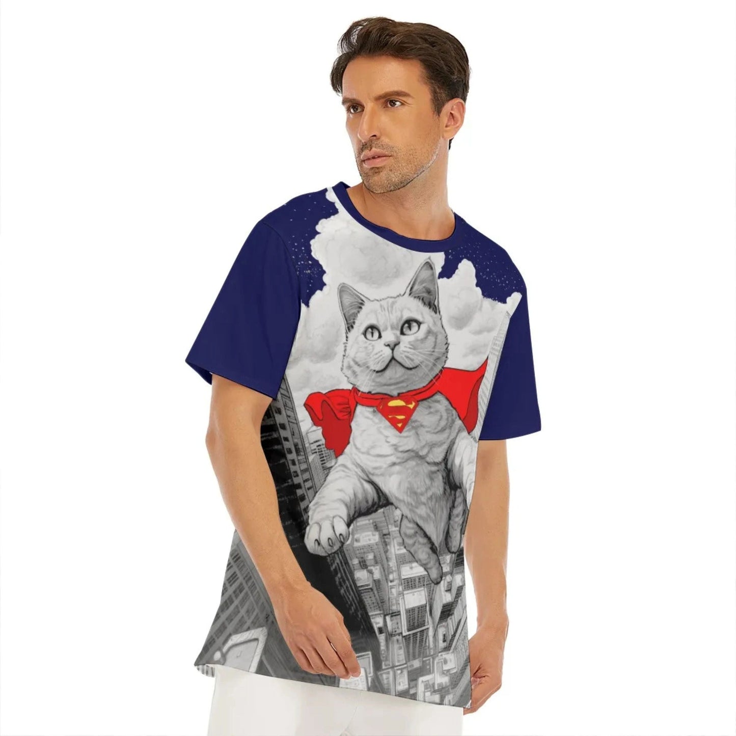 STREAKY THE SUPERCAT FLIGHT ALL-OVER PRINT SHIRT AND TEE