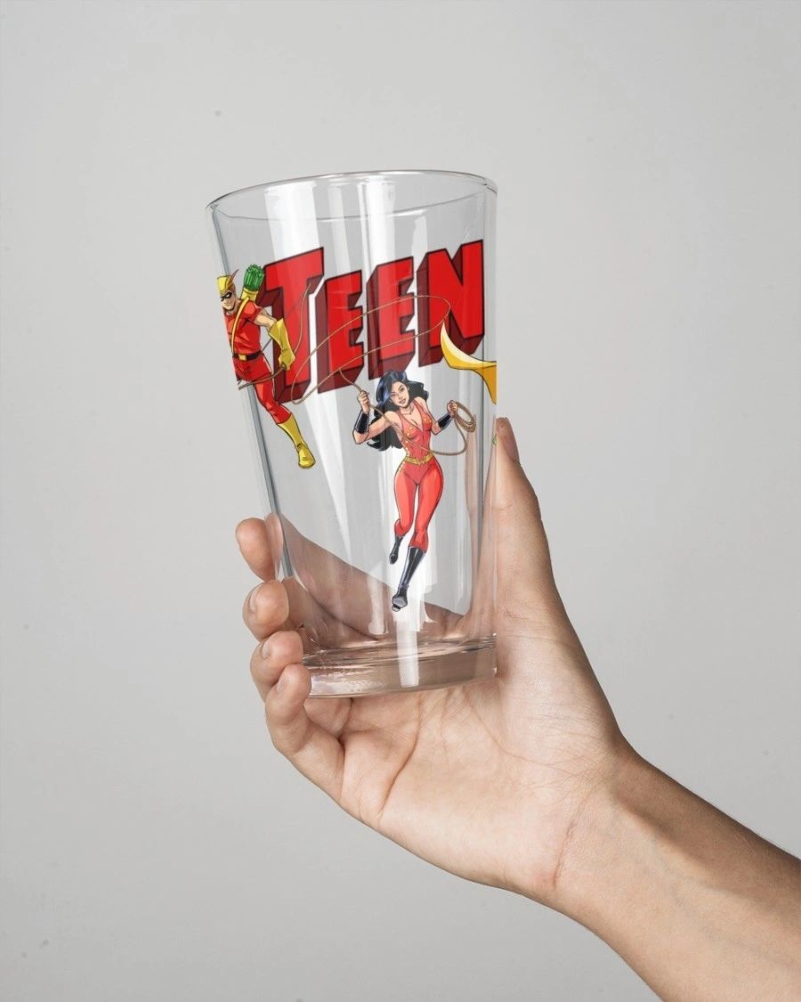 TEEN TITANS OG TEAM Pint Glass (with Free Shipping)