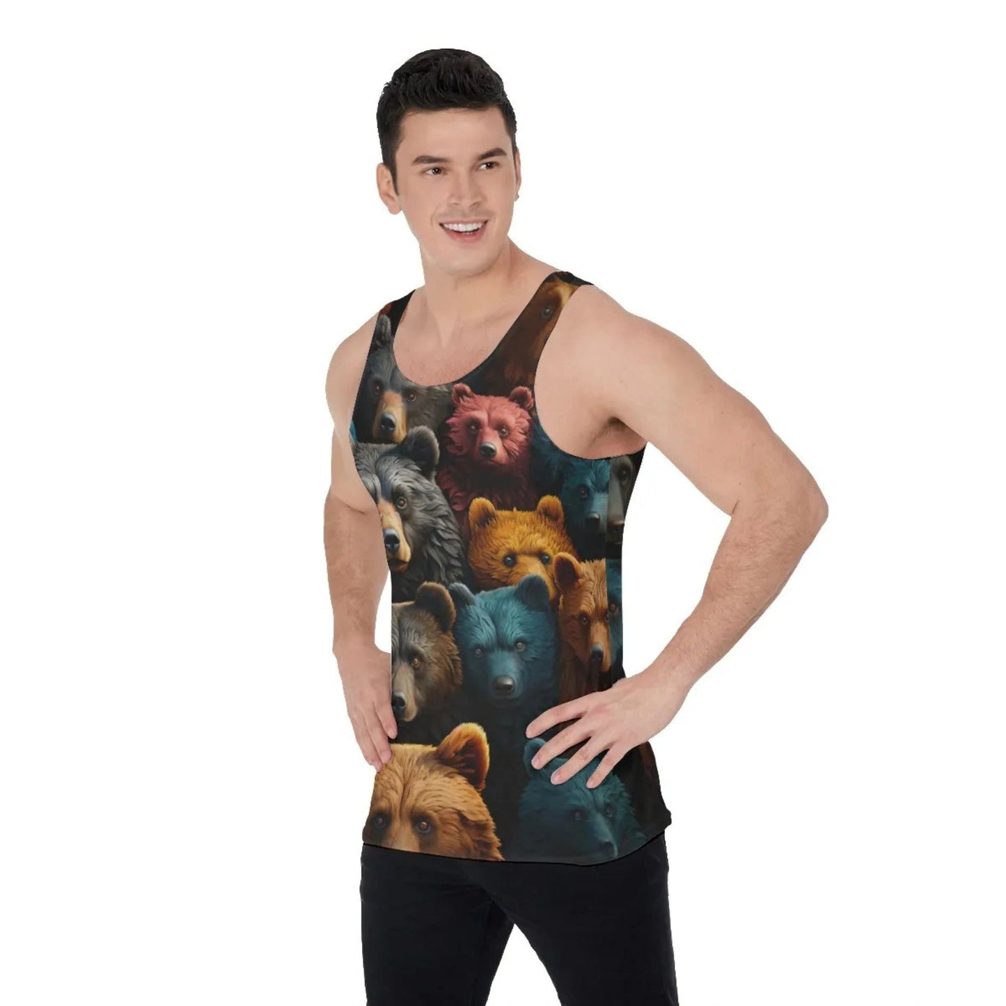 BEARS ADORED ALL-OVER PRINT SHIRT and tank