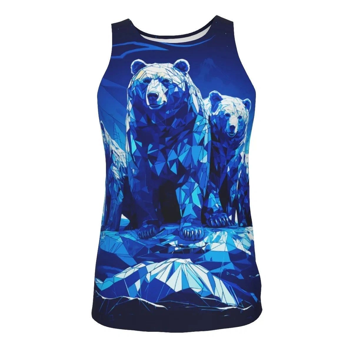BLUE BEARS ISOMETRIC ALL-OVER PRINT SHIRT and tank