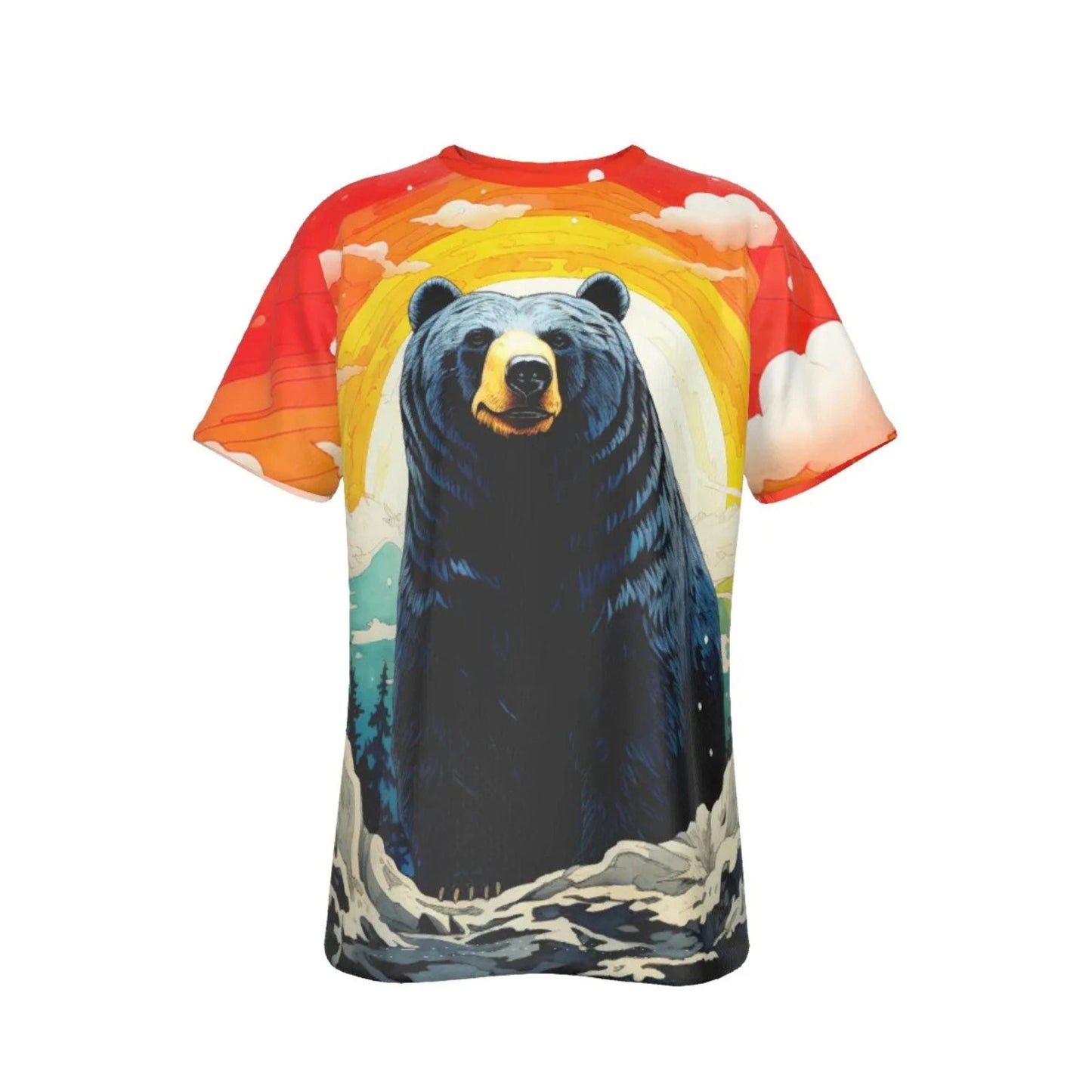 RAINBOW BEARS -BLACK - ALL-OVER PRINT SHIRT and tank