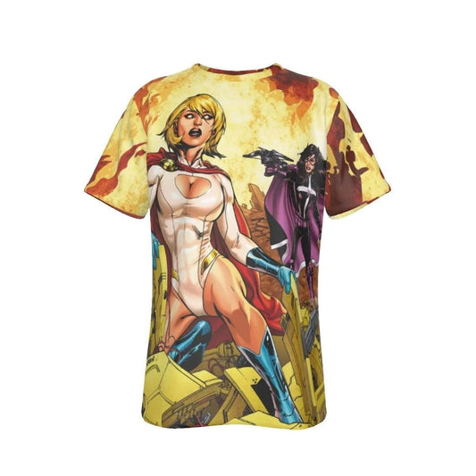 POWERGIRL WITH HUNTERSS ALL-OVER PRINT SHIRT AND TANK TOP