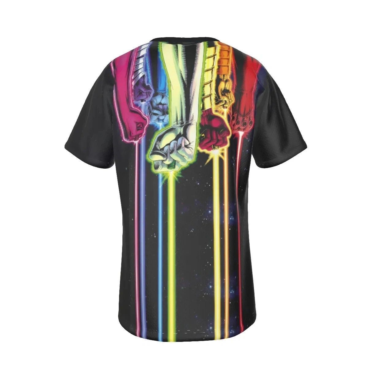 POWER RINGS RAINBOW ALL-OVER PRINT SHIRT AND TANK TOP